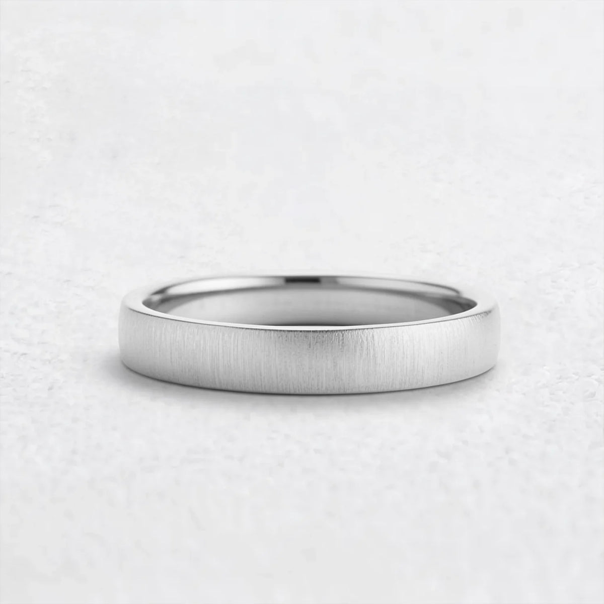 Modern Edge | Brushed Matte Minimalist Wedding Band