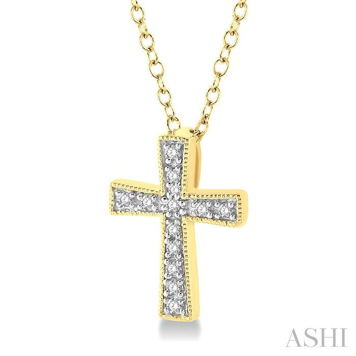 Gold Vermeil Cross Diamond Fashion Pendant