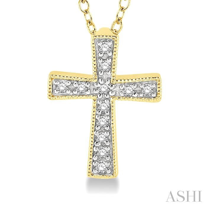 Gold Vermeil Cross Diamond Fashion Pendant