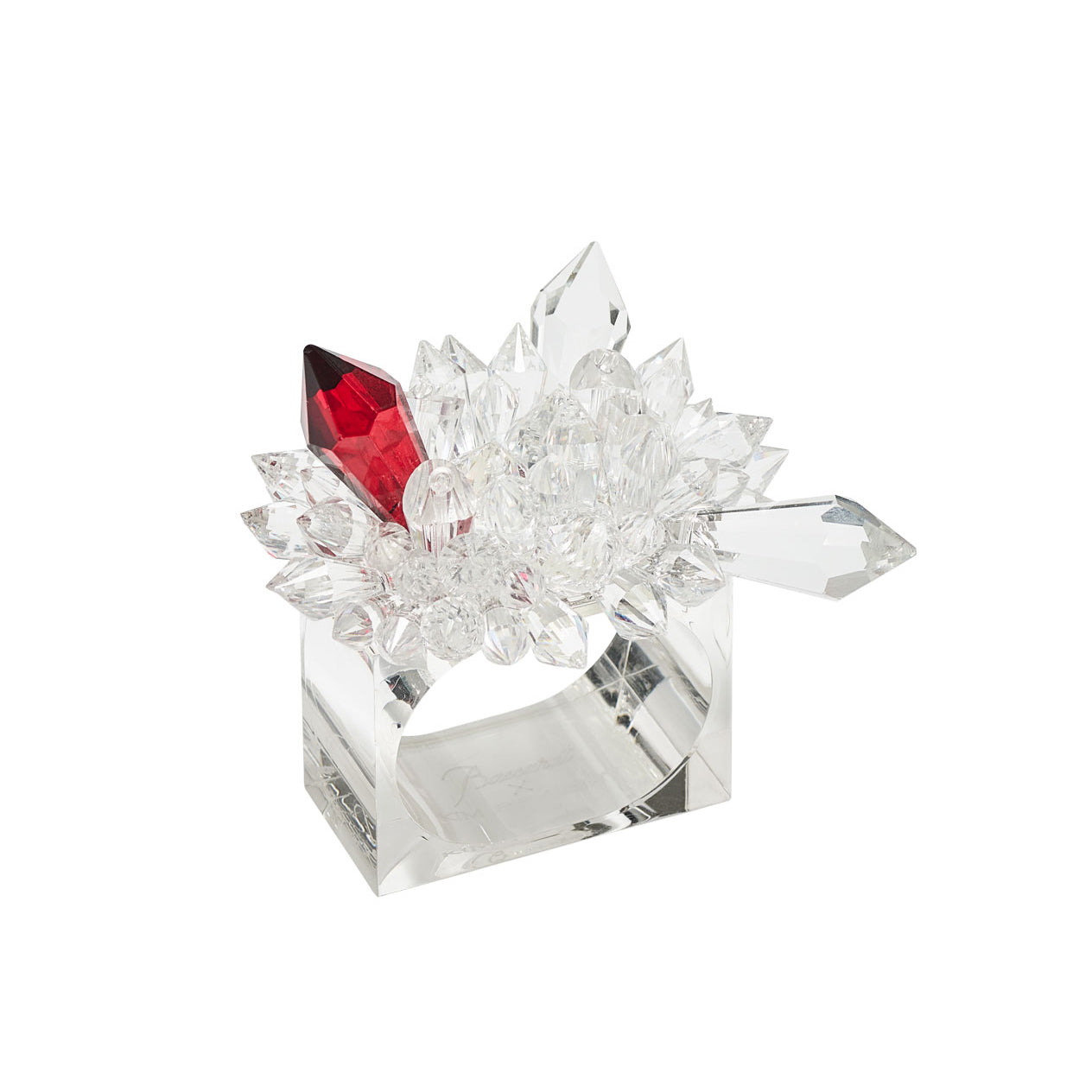 Zénith Napkin Rings, Set of 4 Clear
