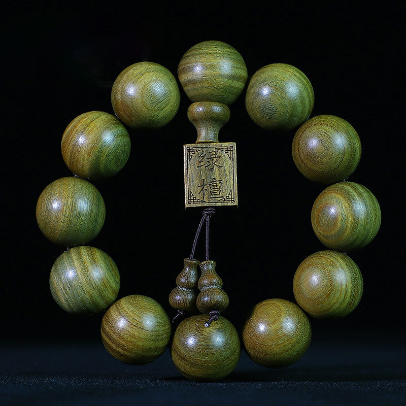 Fortune Jewel Tibetan Green Sandalwood Cure Bracelet