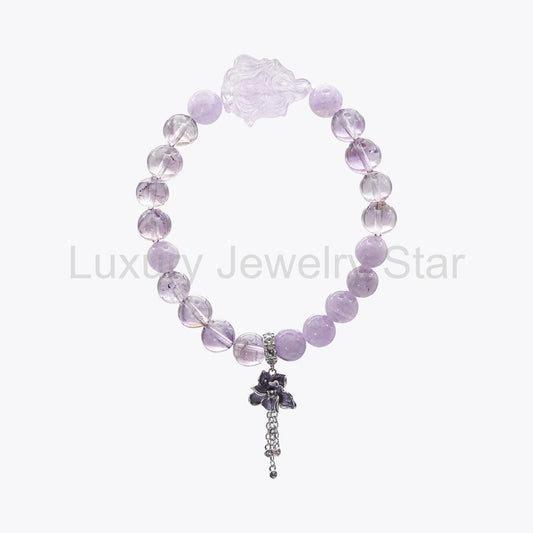 Amethyst Flourish Serenity Whisper Crystal Bracelet