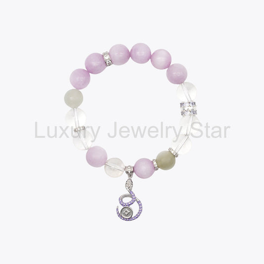 Amethyst Goddess Adorned Gold Crystal Bracelet