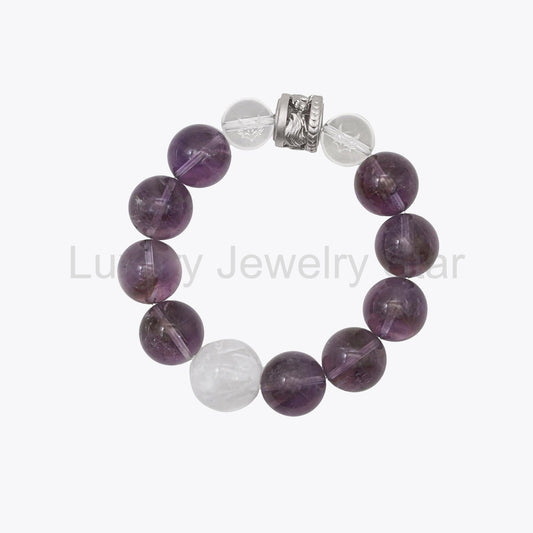 Celestial Fox Chasing Moon · Mystic Amethyst Bracelet