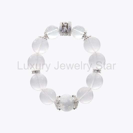 Celestial Fox Chasing the Moon & Jade Rabbit Crystal Bracelet