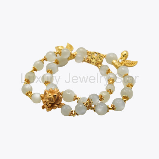 Celestial Kitsune Gold Fortune Crystal Bracelet (Qingiu Wealth Blessing) - image 2