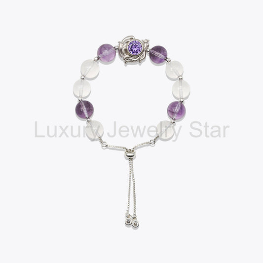 Celestial Moon Fox Guardian Bracelet - Moonstone Protection