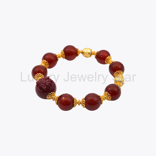 Enchanting Kitsune Vermilion Flame Crystal Bracelet - image 2