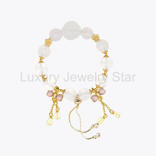 Feathered Blossom Kitsune Crystal Bracelet