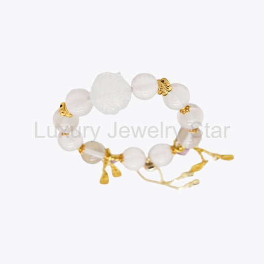 Feathered Blossom Kitsune Crystal Bracelet - image 2