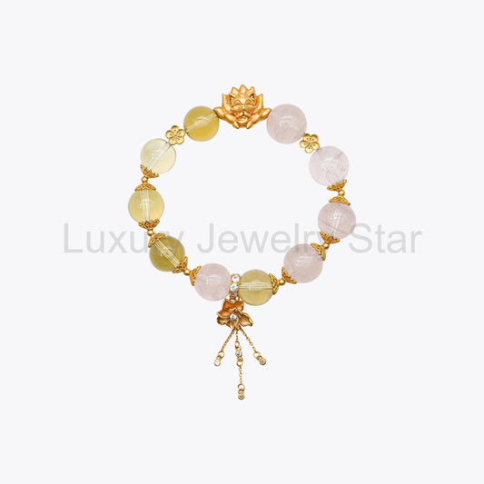 Gilded Kitsune Wealth Attraction Crystal Bracelet