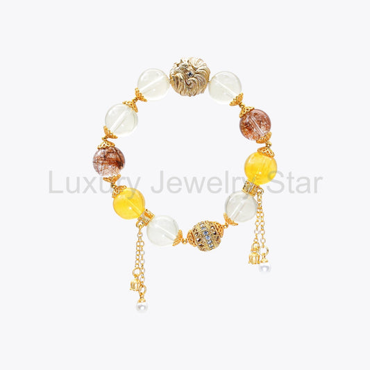 Golden Fox Monarch Wealth Crystal Bracelet
