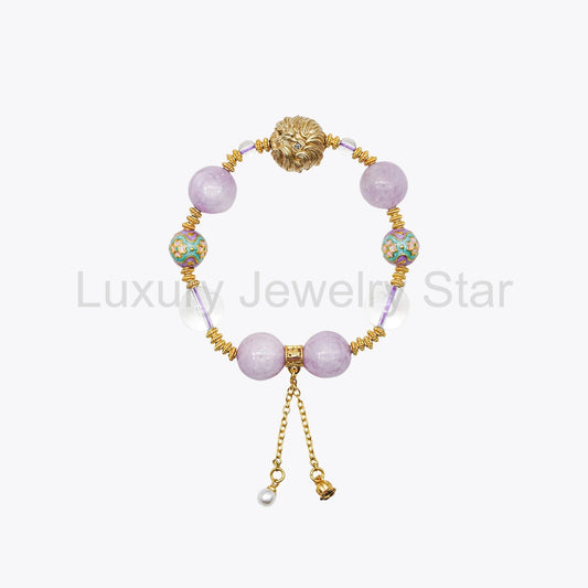 Golden Kitsune Imperial Crystal Bracelet (Consort Yang's Radiance)