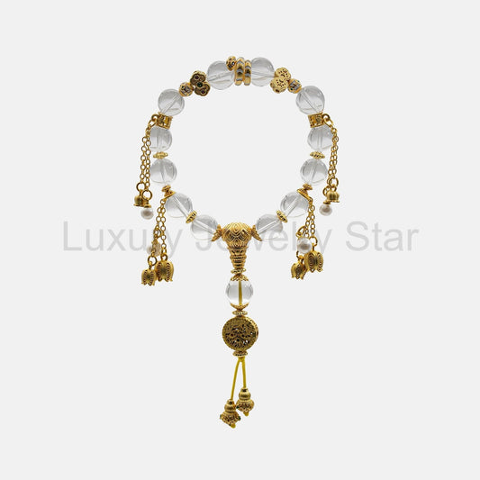 Golden Serpent Treasure Trove Crystal Bracelet