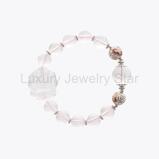 ine-Tailed Peach Blossom Charm · Alluring Heart Crystal Bracelet - image 2