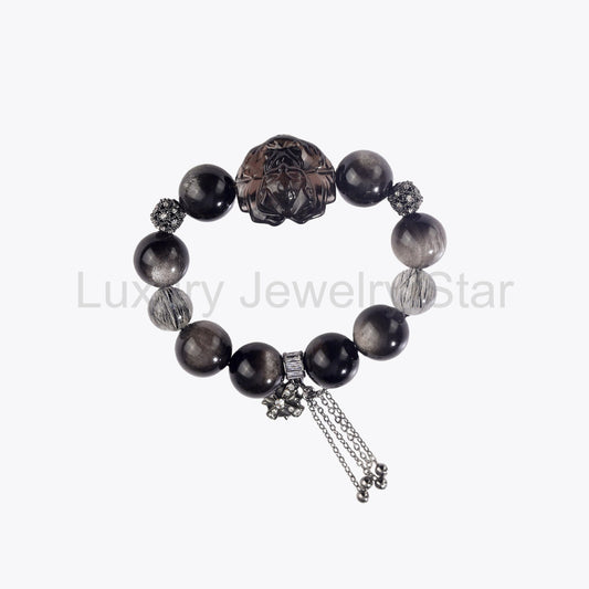 Mystic Fox Warrior Crystal Bracelet - Sacred Lotus Energy