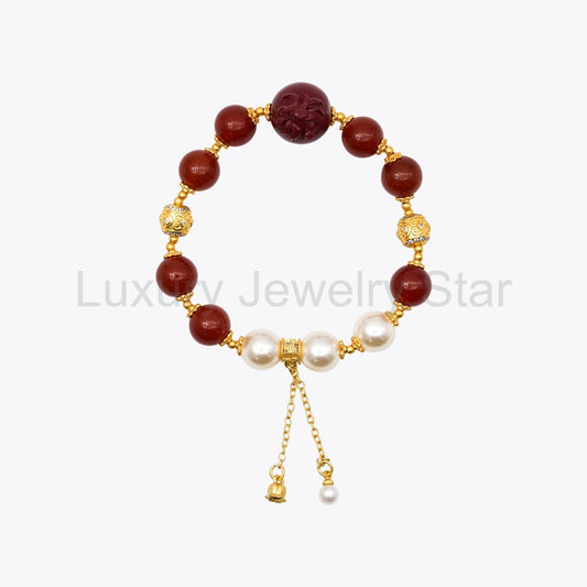 Mystic Kitsune Spirit Pearl Crystal Bracelet (Enchanted Elixir)