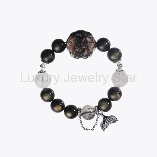 Mystic Lotus - Moonlight Guardian Crystal Bracelet