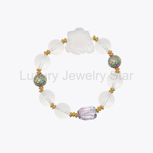 Nine-Tailed Azure Kitsune Crystal Bracelet (Pure Spirit Essence)