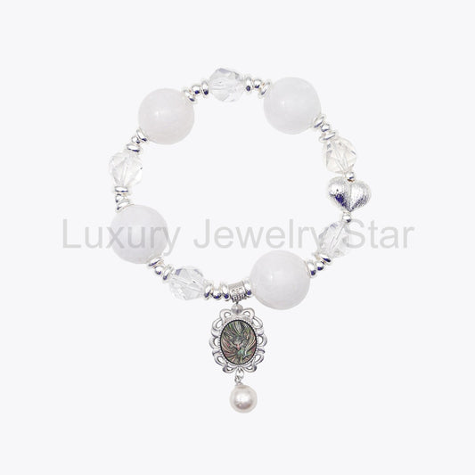 Nine-Tailed Fox Charm "Mystic Whisper" Crystal Bracelet
