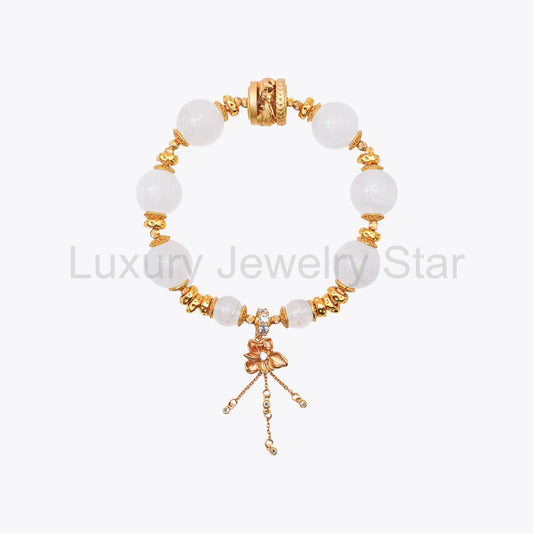 Nine-Tailed Gold Fox & Crystal Bracelet