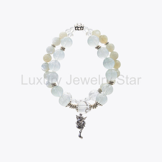 Nine-Tailed Mystic Fox & Crystal Energy Bracelet