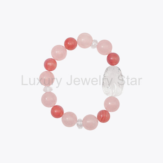 Nine-Tailed Peach Blossom Charm — Alluring Crystal Bracelet