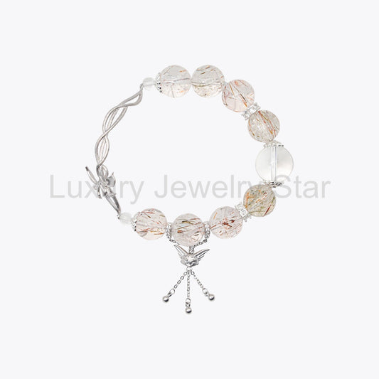 Twining Vine Celestial Fox · Delicate Crystal Bracelet