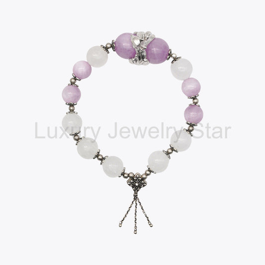 Violet Flame Charisma Loop Crystal Bracelet (Nine Purple Fire Energy)