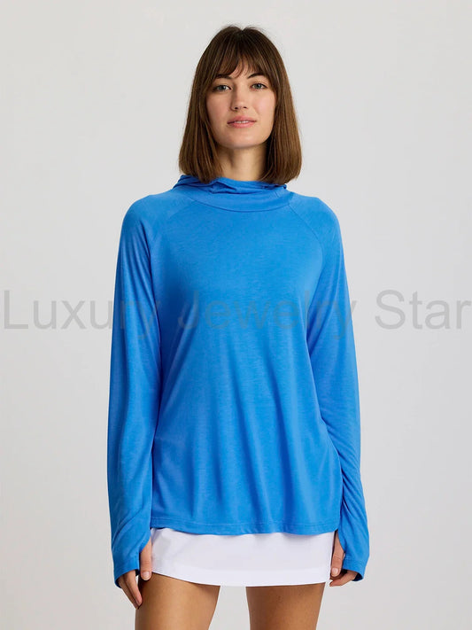 Women's Bamboo Lightweight Hoodie II - Surf Blue