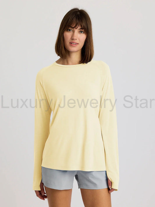 Women's Bamboo Lightweight Long Sleeve II - Washed Citrus