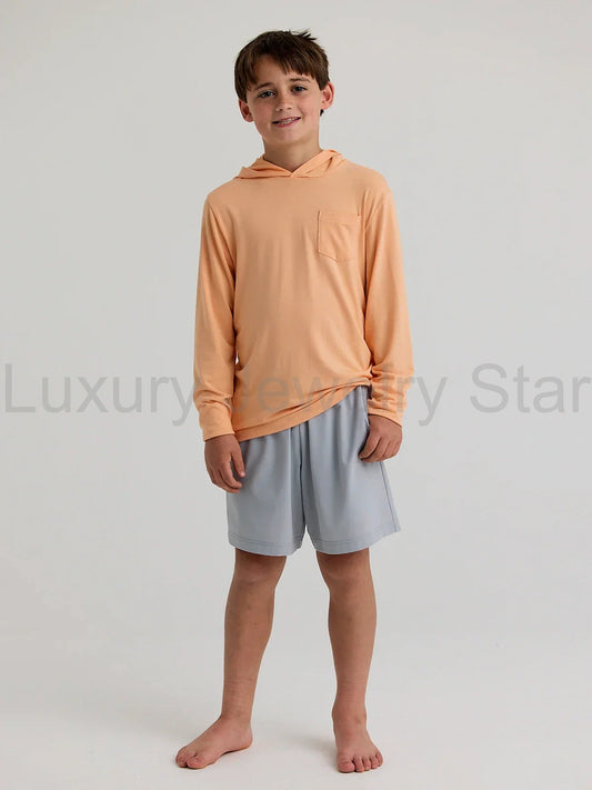 Youth Bamboo Shade Hoodie - Tropic Orange