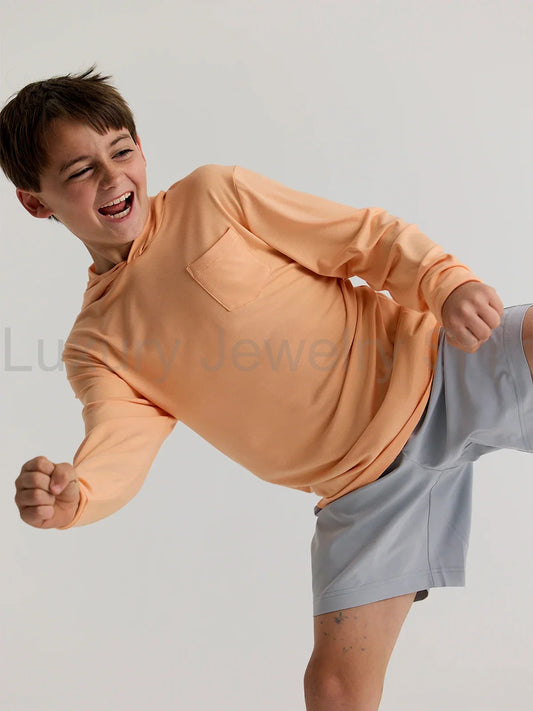 Youth Bamboo Shade Hoodie - Tropic Orange - image 2