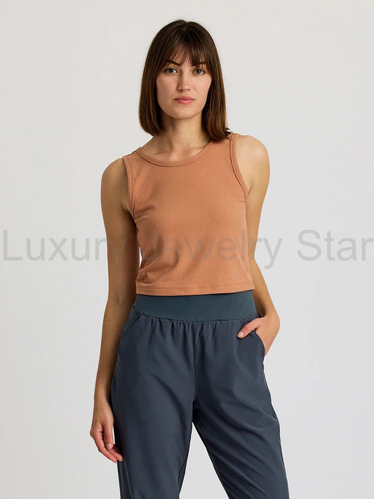 Women's Ribbed Bamboo Tank - Canyon Clay