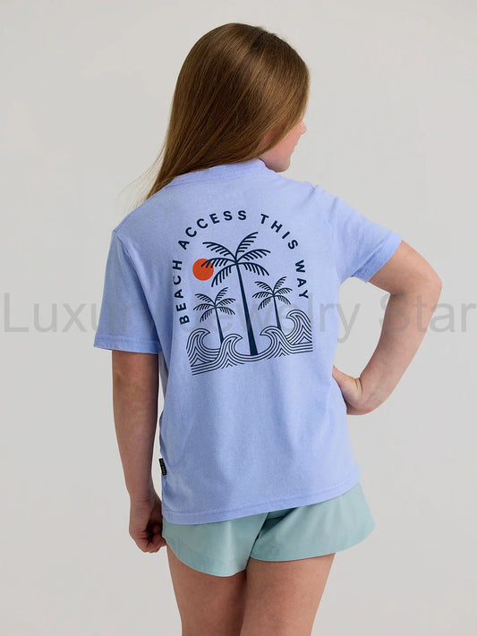Youth Beach Access Tee - Heather Lavender