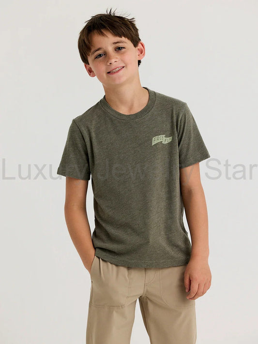Youth First & Last Tee - Heather Fatigue - image 2