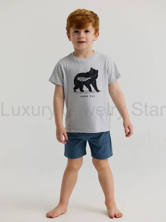 Toddler Wild Caught Tee - Heather Aspen Grey