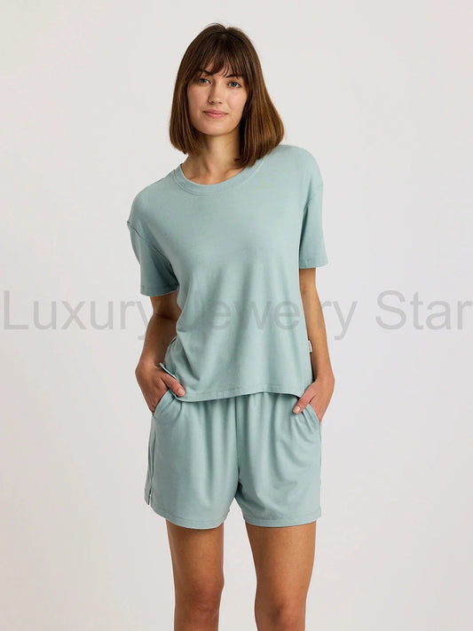 Women's Bamboo Flex Sunday Tee - Ocean Mist