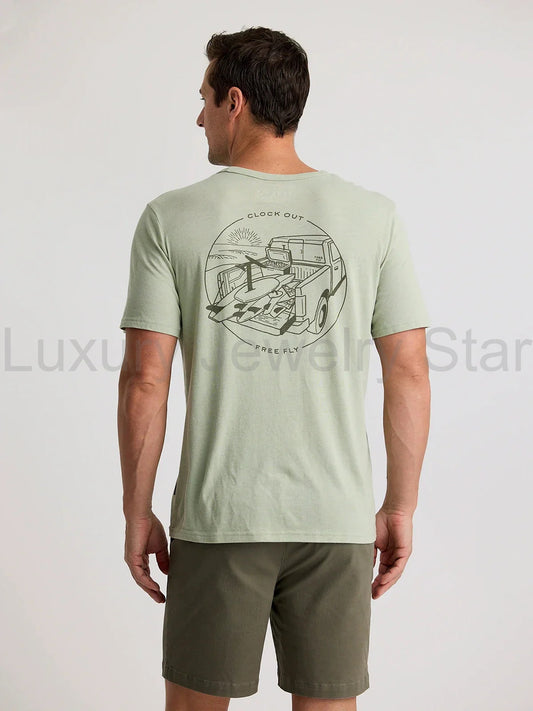 Quiver Pocket Tee - Heather Desert Sage