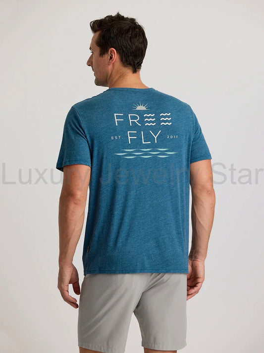 Salt & Sun Pocket Tee - Heather Legion Blue