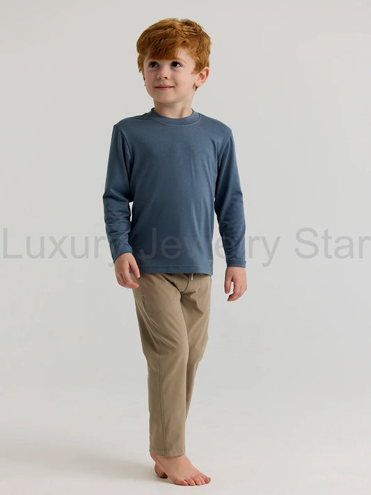 Toddler Bamboo Shade Long Sleeve - Slate Blue