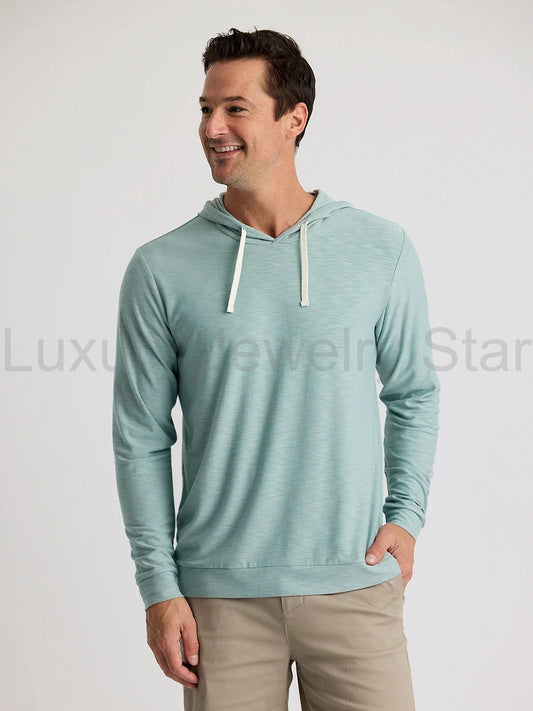 Men's Bamboo Slub Hoodie II - Ocean Mist