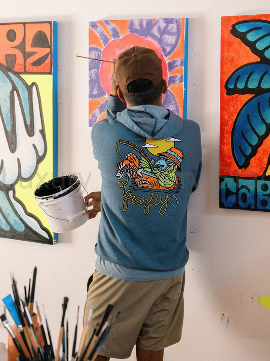 Party Parrot Fleece Hoodie - Pacific Blue - image 2