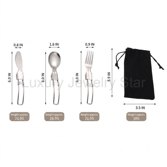 Portable 304 Stainless Steel Cutlery Set for Travel & Camping - image 2