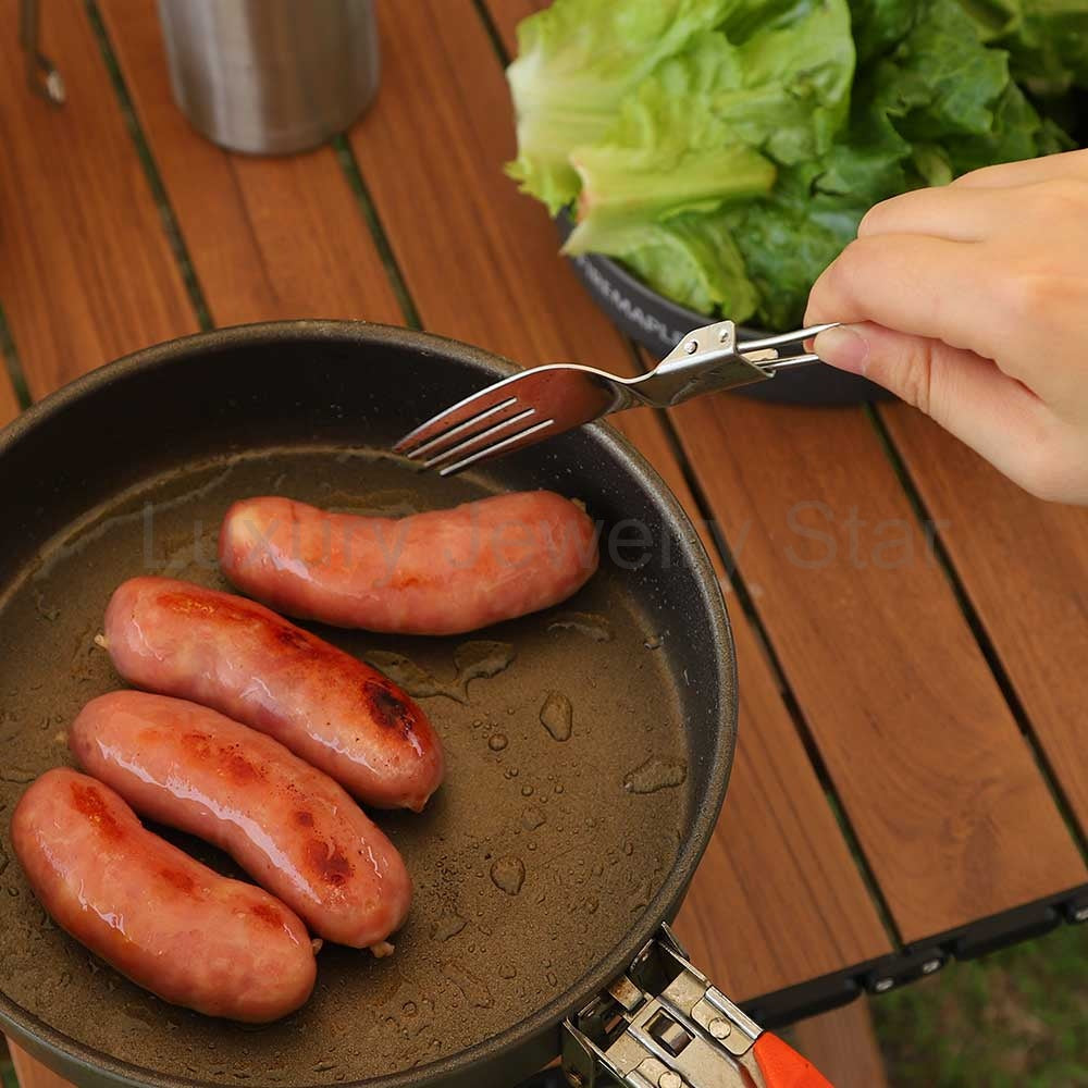 Portable 304 Stainless Steel Cutlery Set for Travel & Camping - image 5