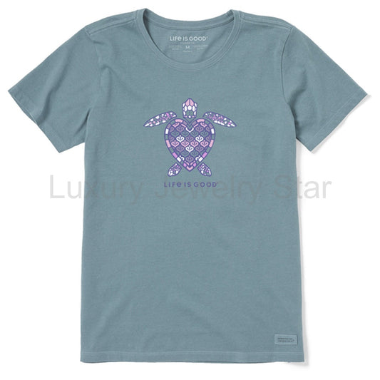 Women's Mandala Heart Turtle Crusher Tee - 129104