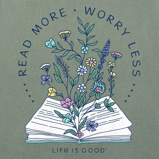 Women's Read More Flower Book Short Sleeve Tee - 129243 - image 2