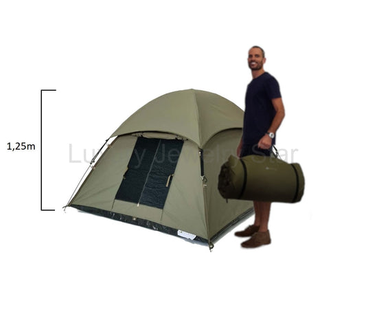 FALKSON Adventurer 2 | 2 person tent | 1.8x2.1m Bow tent | Compact canvas camping tent - image 2
