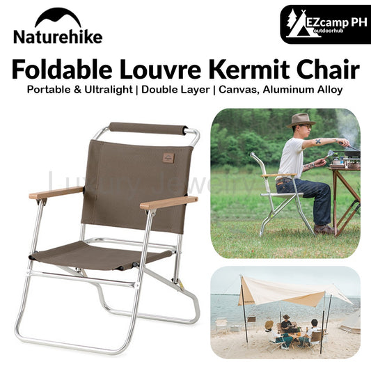 Naturehike Foldable Louvre Kermit Chair Portable Ultralight Folding Chair High Low Outdoor Seat