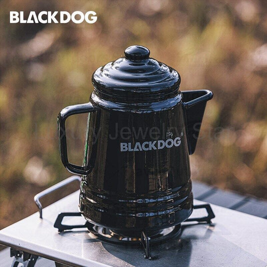BLACKDOG Camping Enamel Coffee Pot Portable Lightweight High-Capacity Coffee Black Kettle - image 2